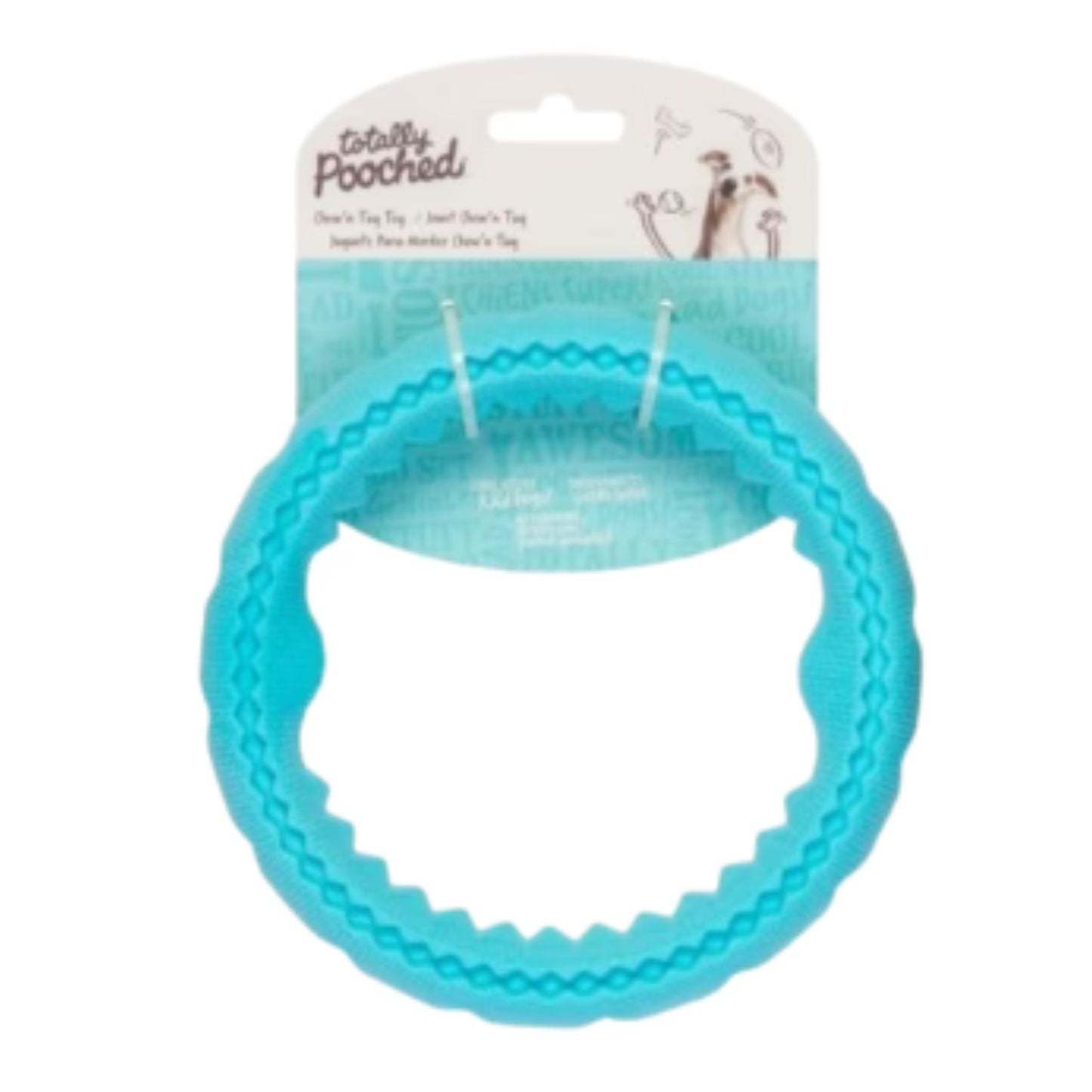 TOTALLY POOCHED | Jouet en caoutchouc pour chien - Anneau / 6,5"