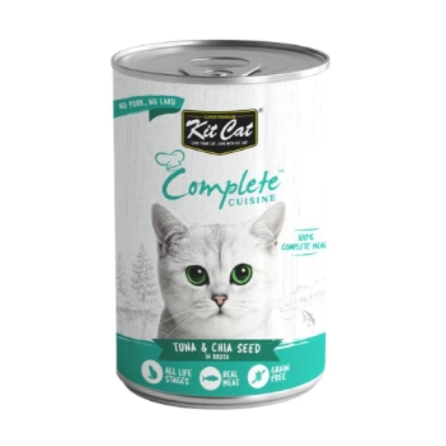 Nourriture pour chat en conserve - Sans céréales - Thon & graines de chia / 150g