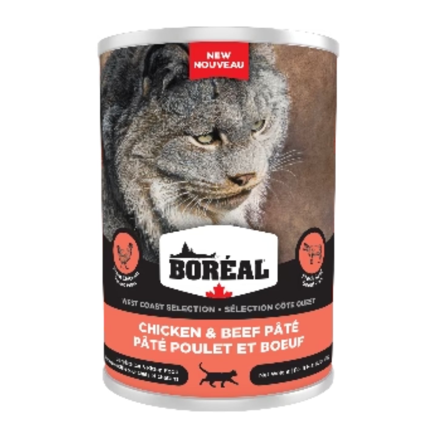 CÔTE OUEST | Nourriture en conserve pour chat - Poulet & boeuf  / 400g