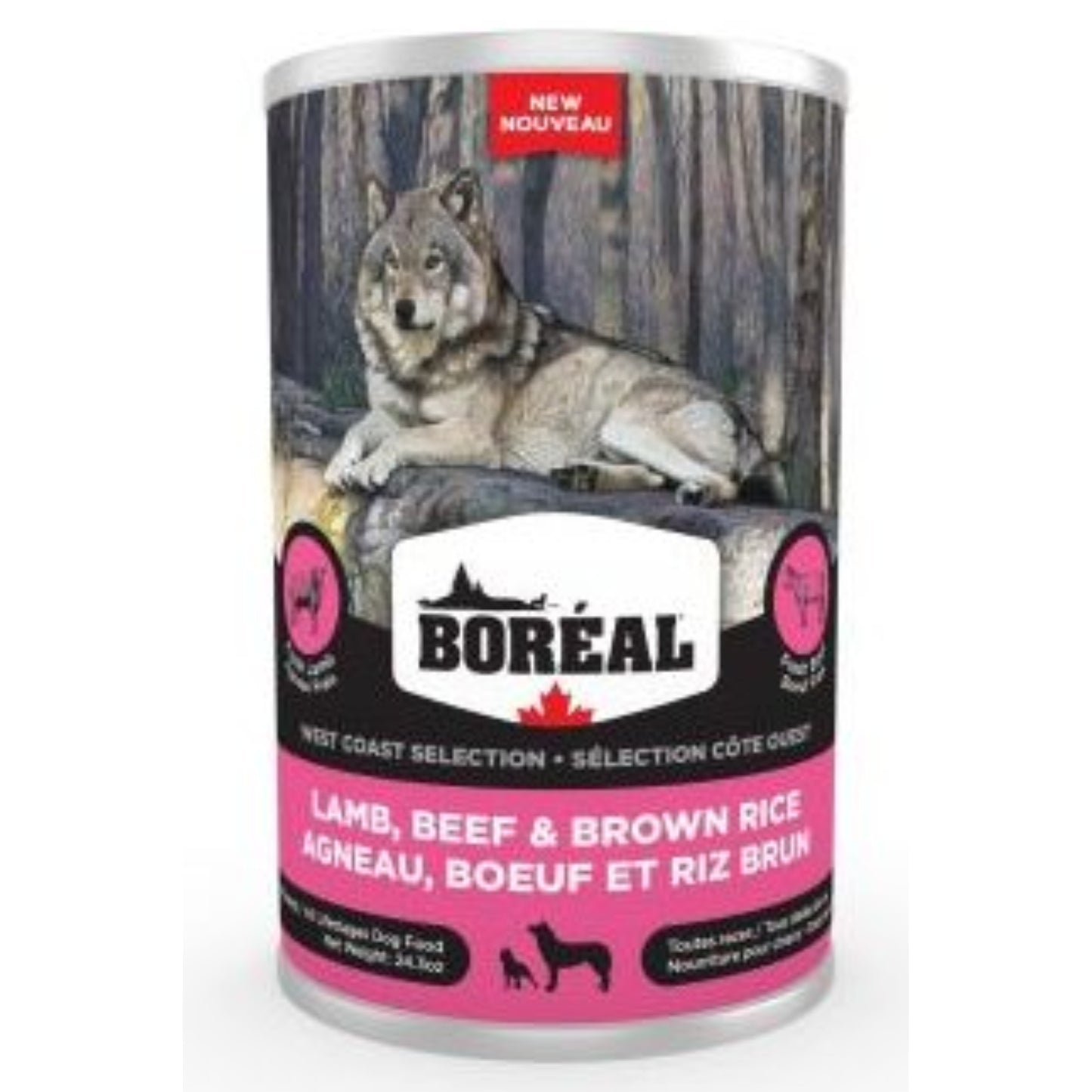 CÔTE OUEST | Nourriture en conserve pour chien - Agneau, boeuf & riz brun / 400g