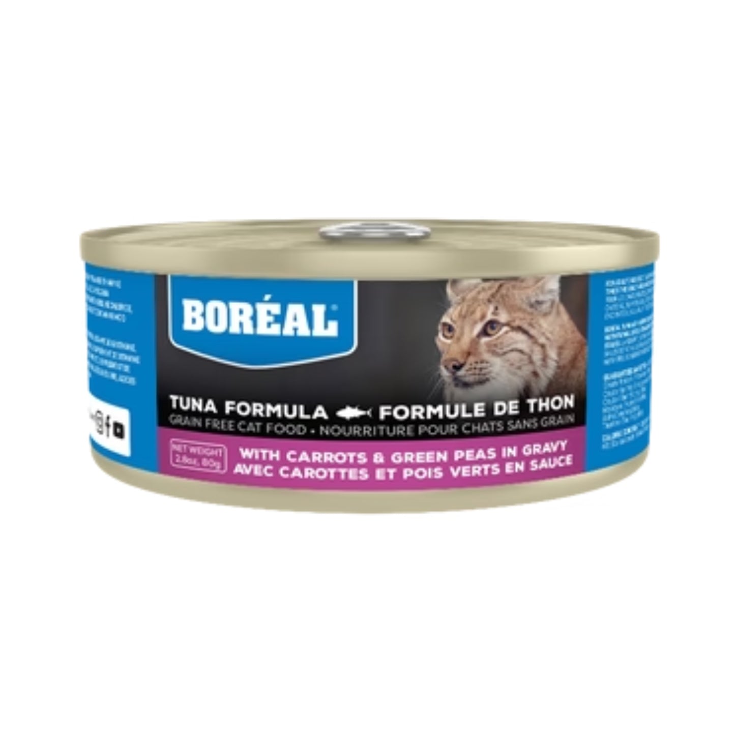 SANS GRAINS | Nourriture en conserve pour chat - Thon rouge, carottes & pois en sauce / 156g