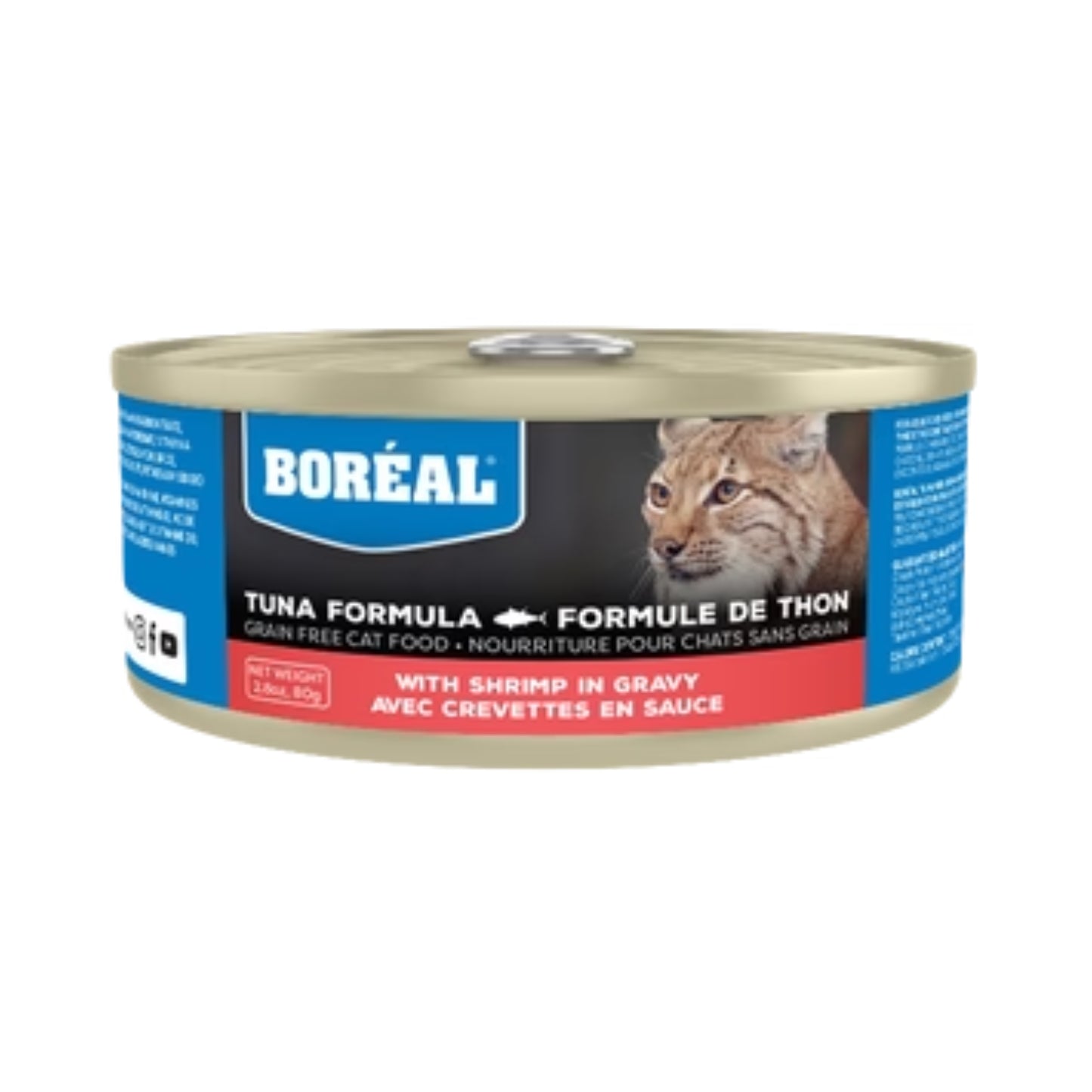 SANS GRAINS | Nourriture en conserve pour chat - Thon rouge & crevettes en sauce / 156g