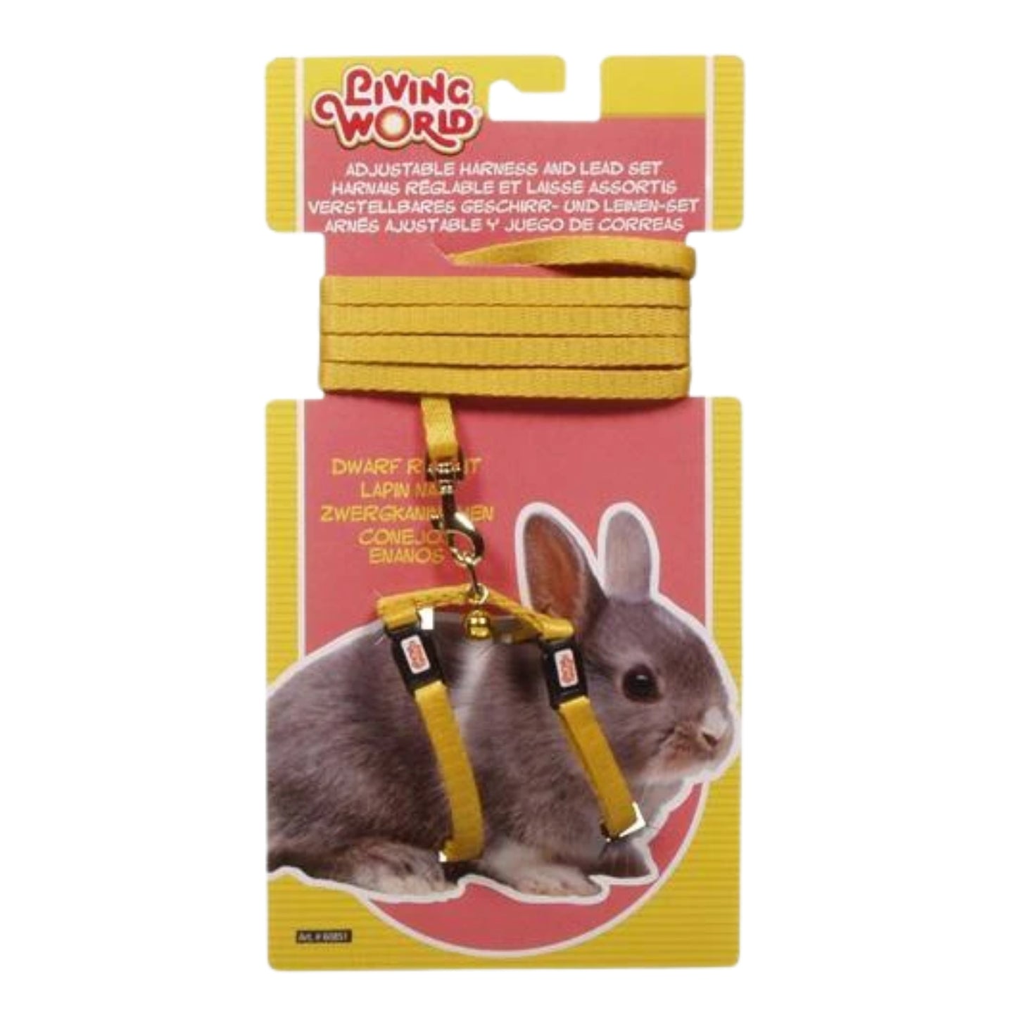 Harnais réglable et laisse assortis - Lapin nain