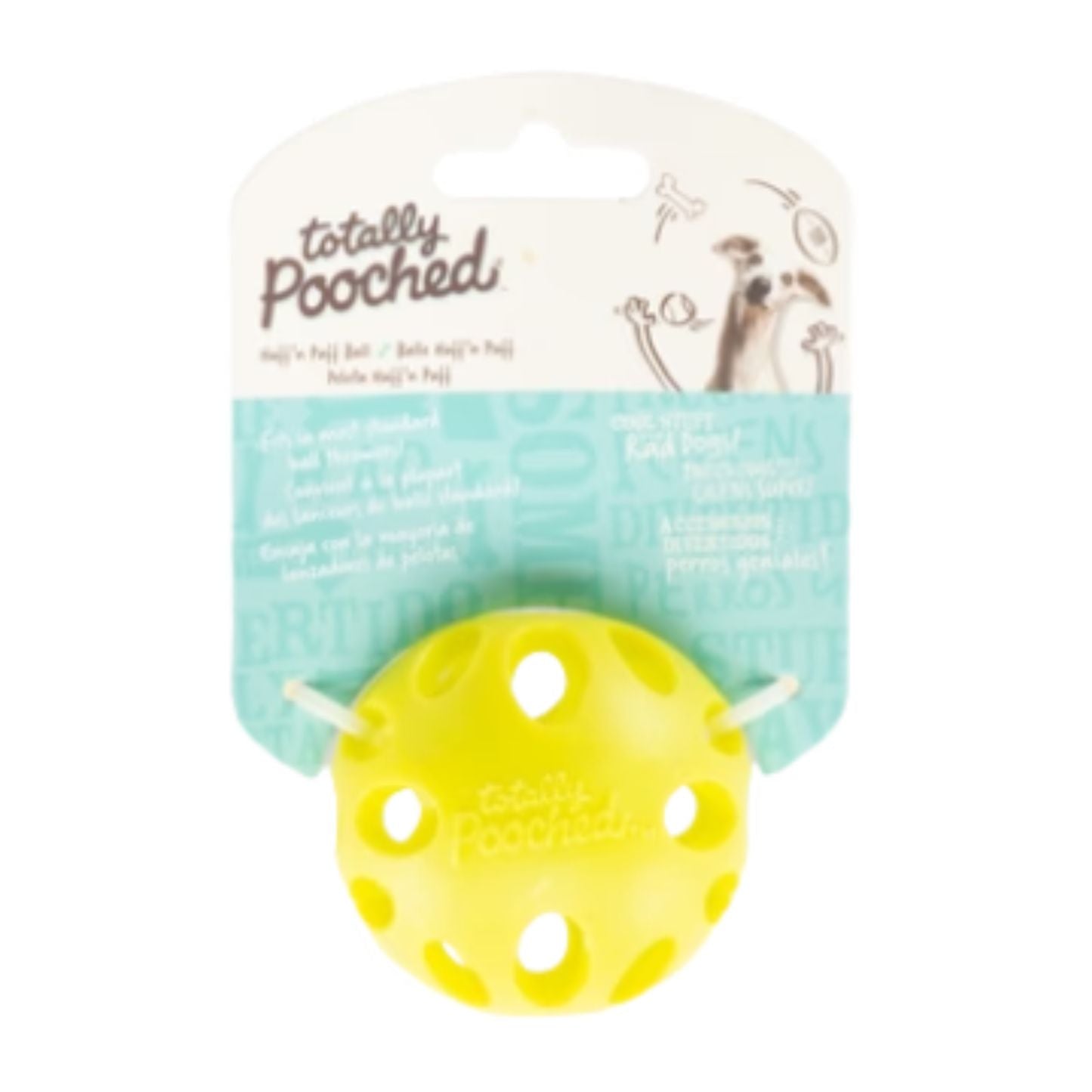 TOTALLY POOCHED | Jouet en caoutchouc pour chien - Balle / 2,5"