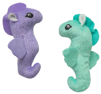 Jouet pour chat avec herbes - Hippocampe (Paquet de 2) / 4 po