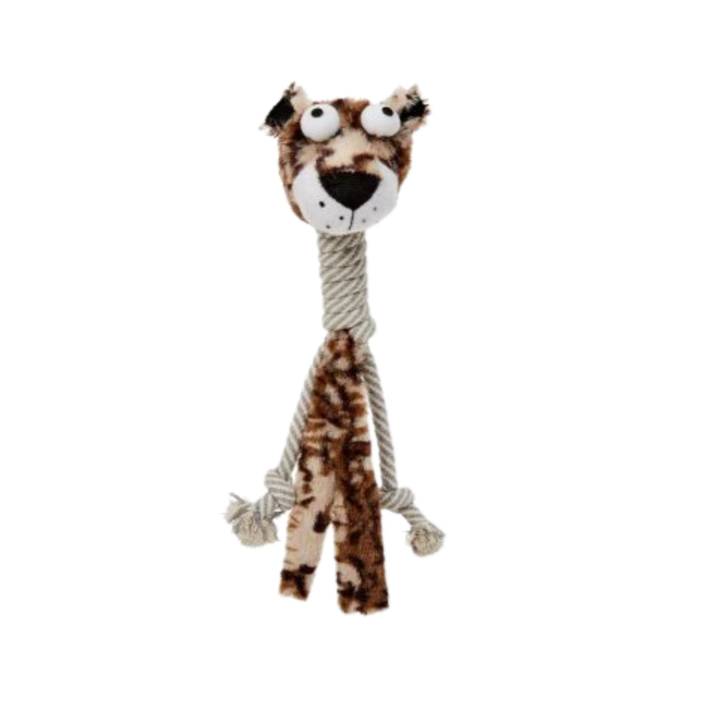 Jouet en peluche & corde pour chien - Jaguar à long cou
