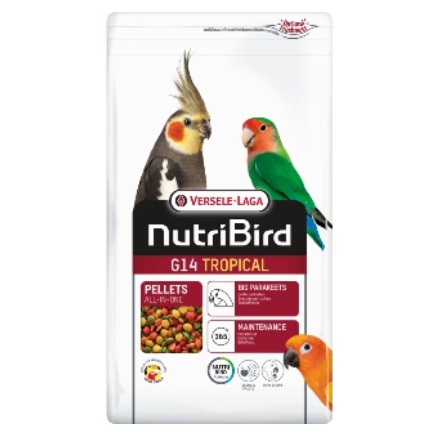 NUTRIBIRD | Nourriture pour grandes perruches - Multicouleurs - Extrudés - G14 Tropical