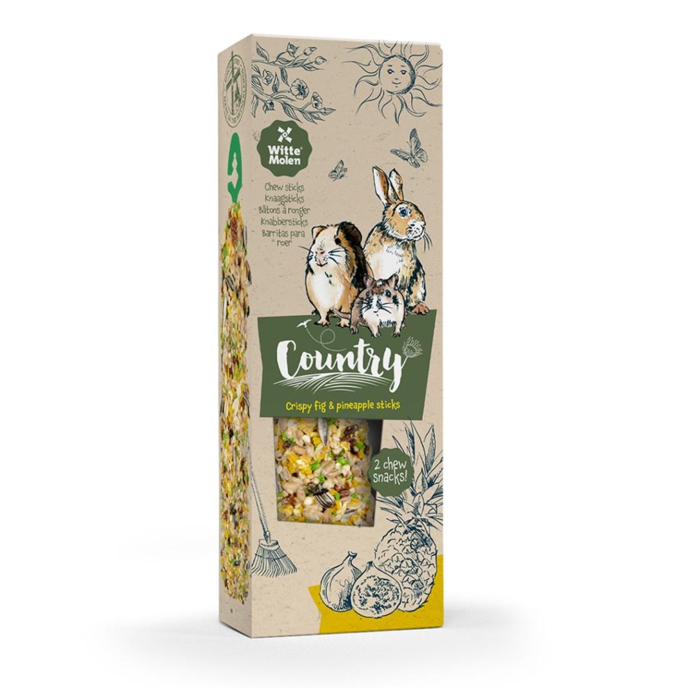 COUNTRY | Bâton à ronger pour lapin et rongeur - Figue & Ananas