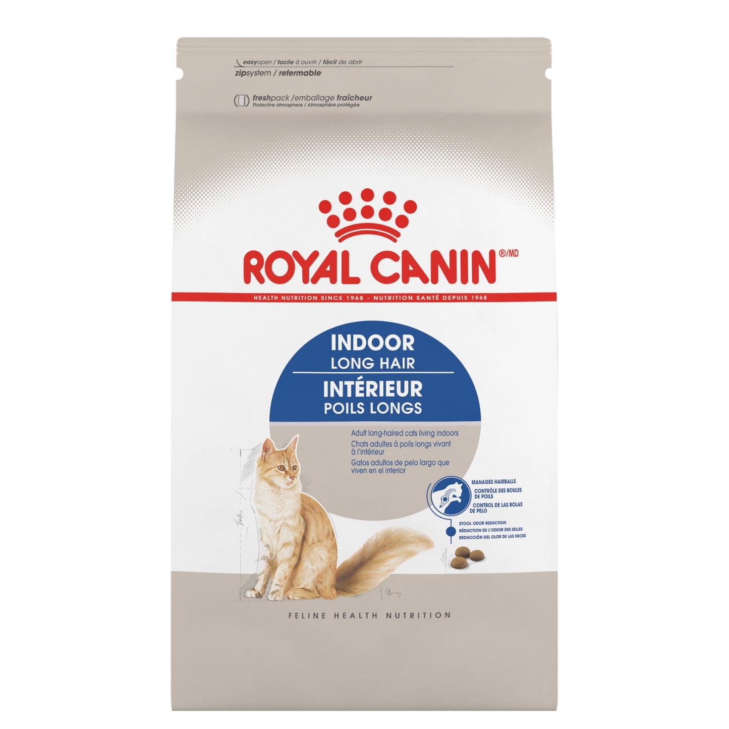 Nourriture pour chat d'intérieur à poils longs / 6 lbs
