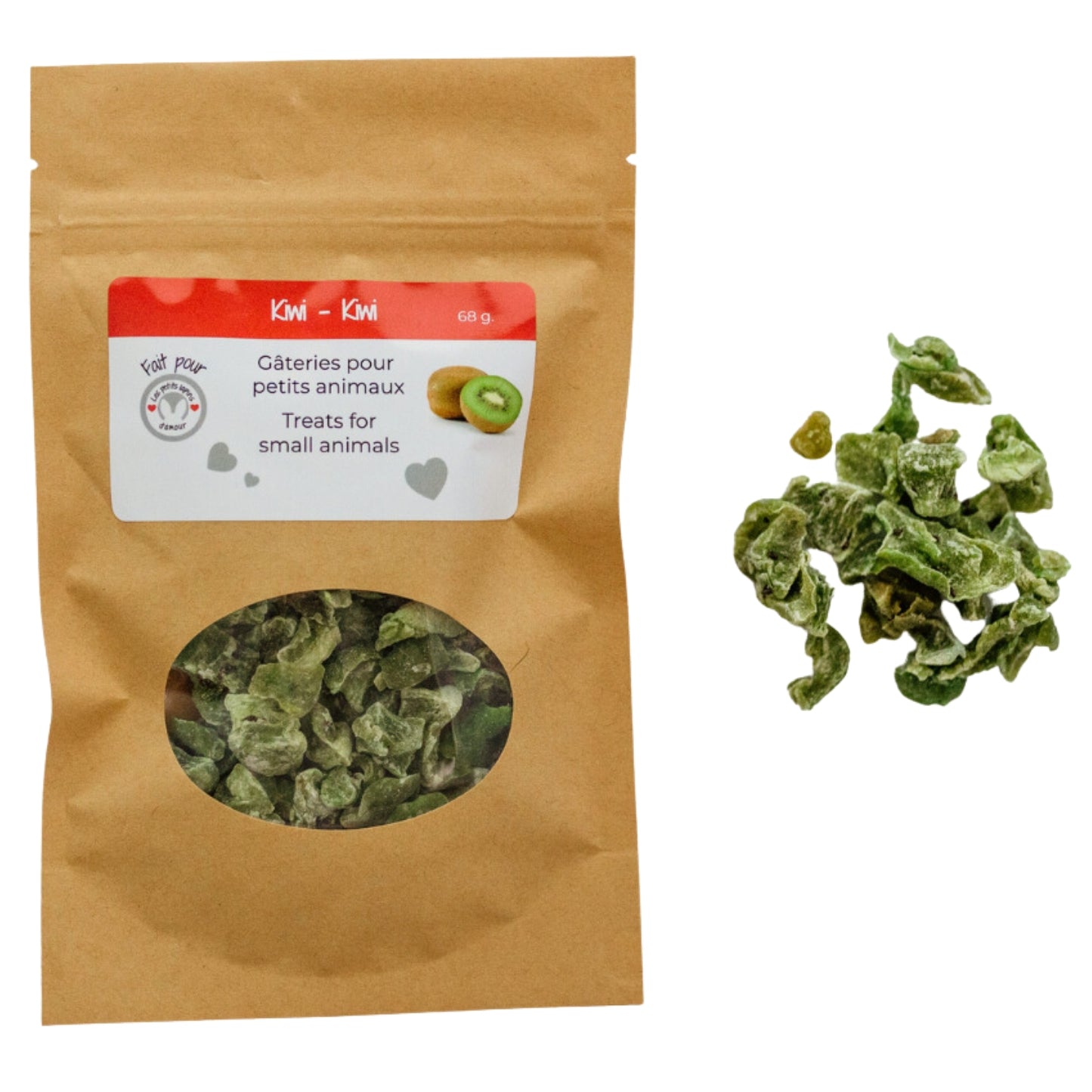 Gâteries pour petits animaux - Kiwis déshydratés / 68 g