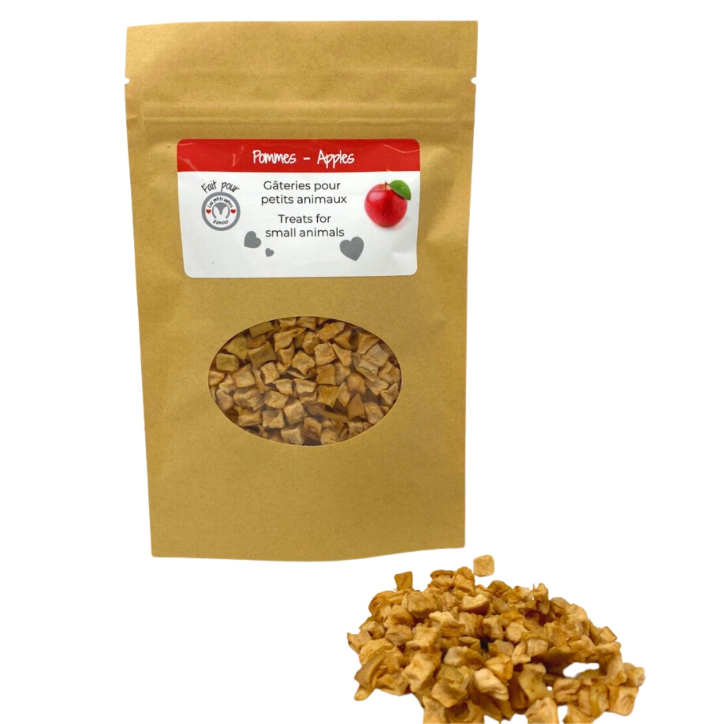 Gâteries pour petits animaux - Pommes Déshydratées  / 30g
