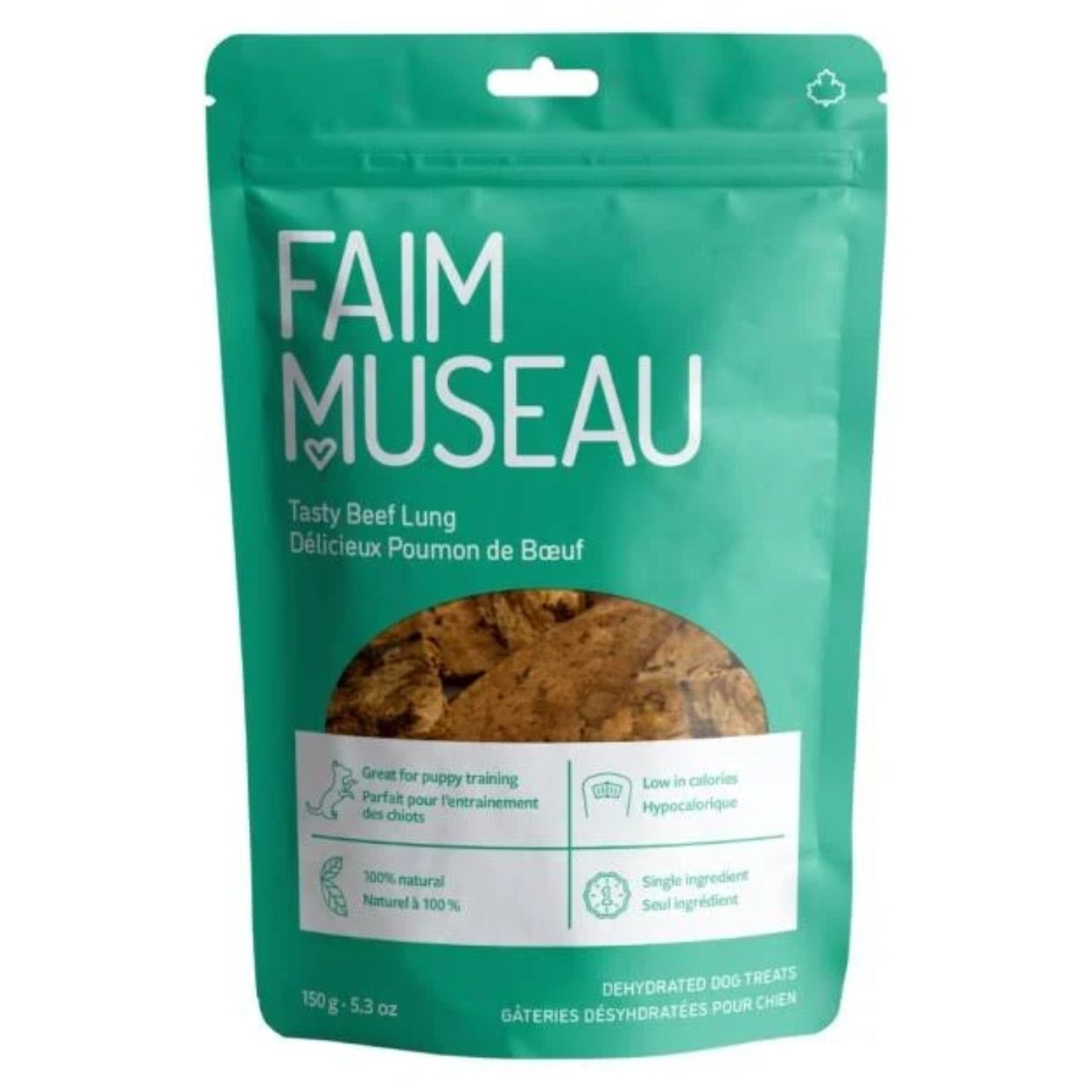 Gâteries déshydratés pour chiens - Poumon de bœuf  / 150g