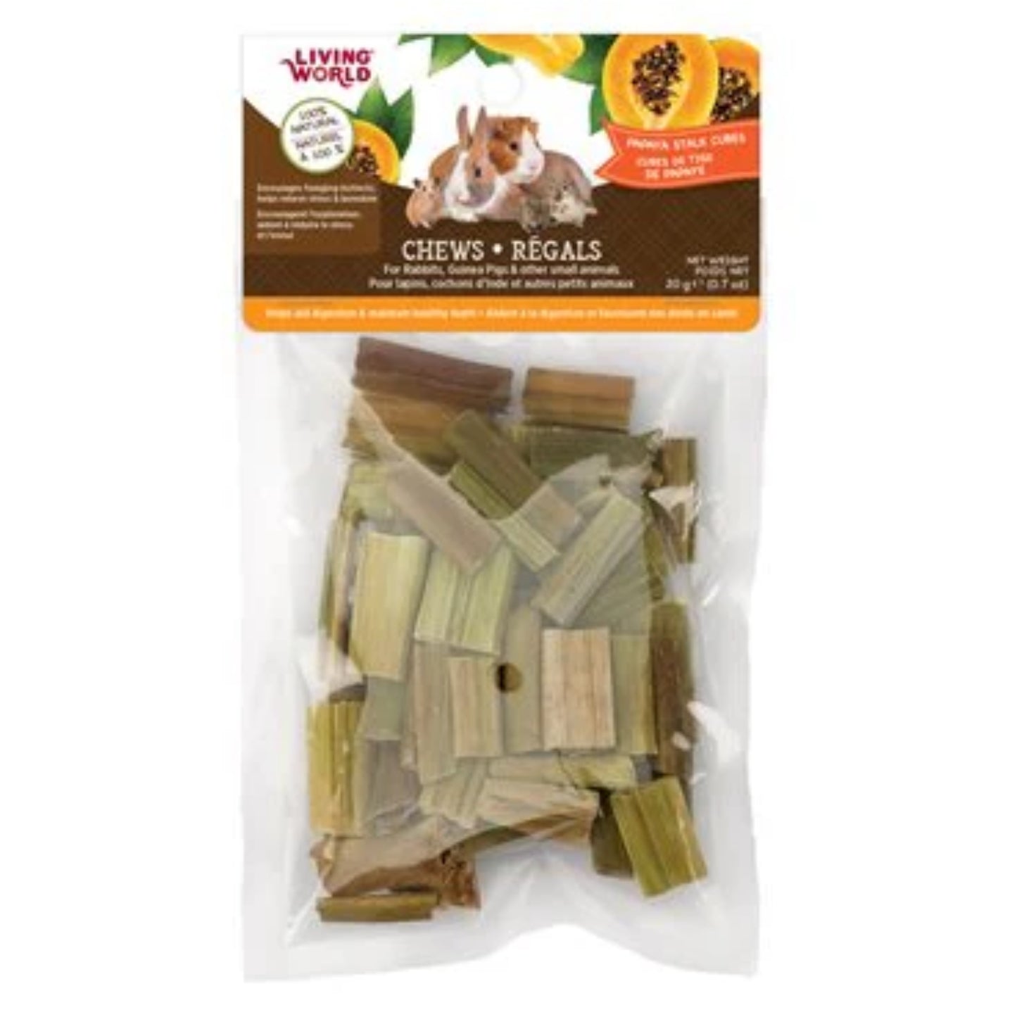 Régal à mâcher - Cubes de tige de canne à sucre