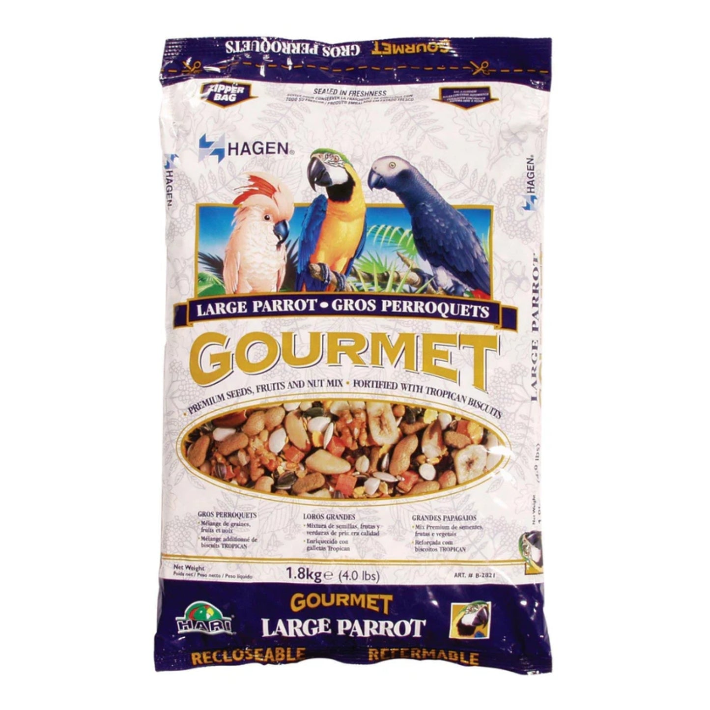 Gourmet - Graine pour grand perroquet / 4.lb