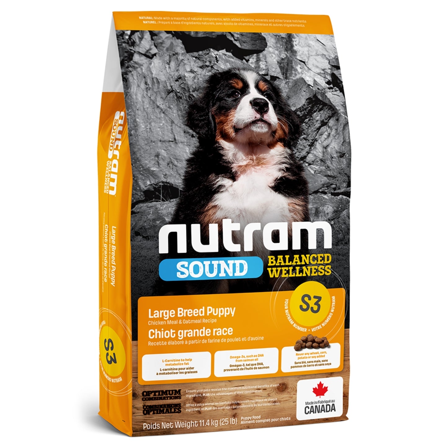 SOUND BALANCED WELLNESS | Nourriture pour chiot - Grande race - Poulet et avoine / 11.4 kg