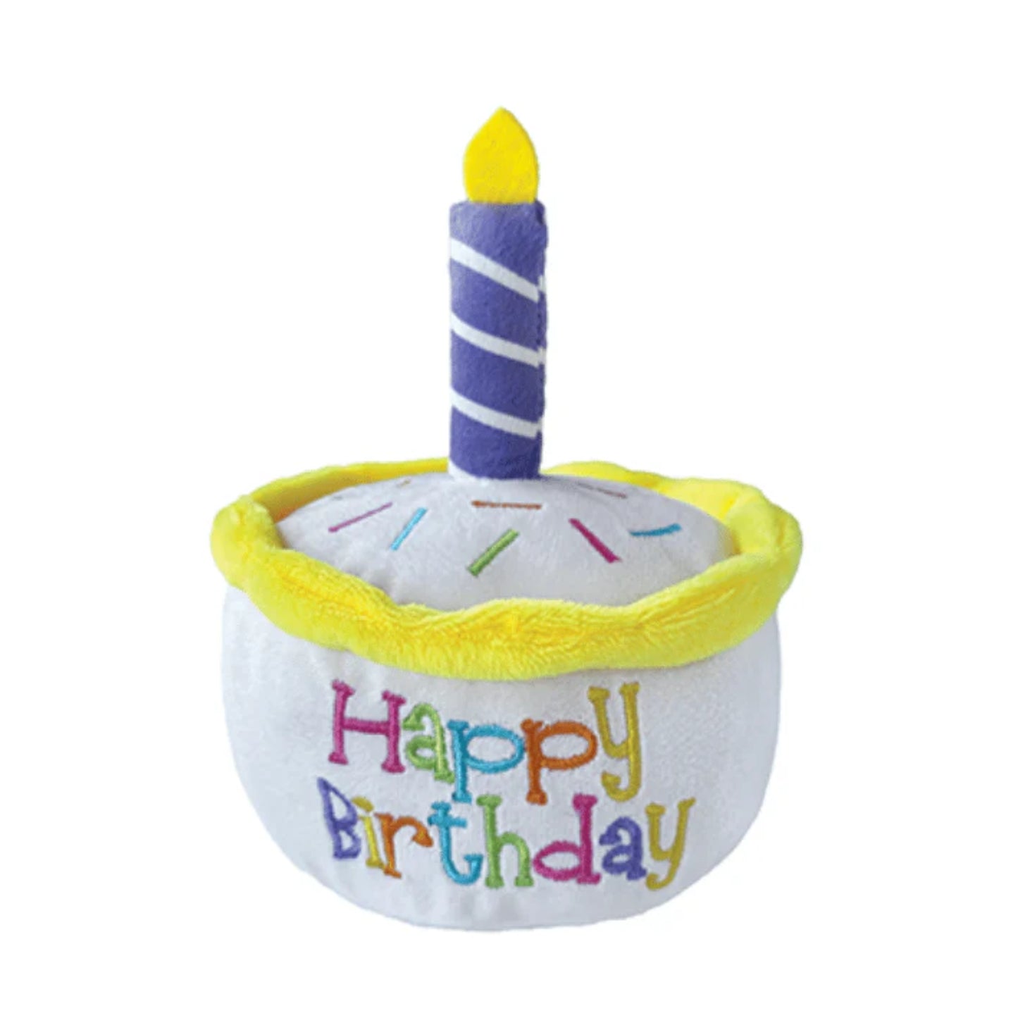 Peluche en forme de gâteau d'anniversaire