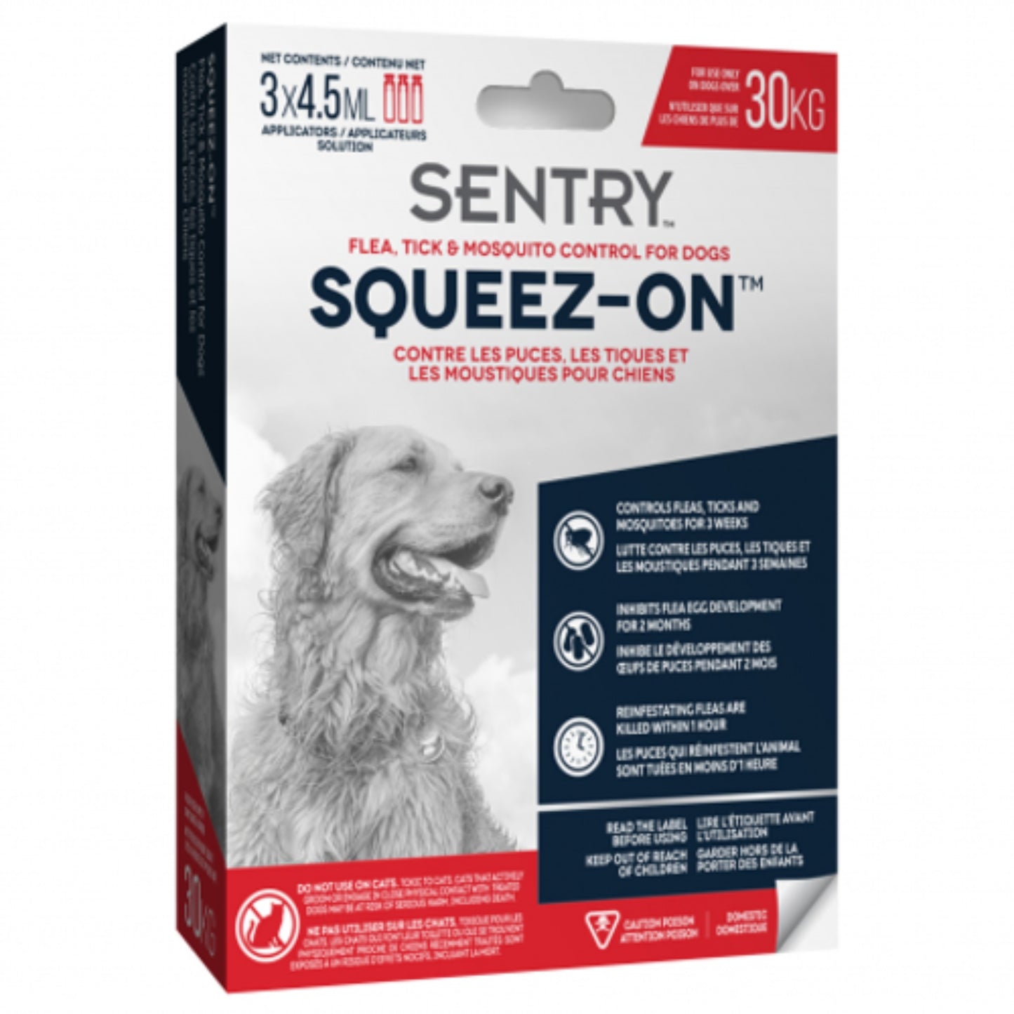 SENTRY | Tube contre puces, tiques & moustiques / Chien + de 30 kg